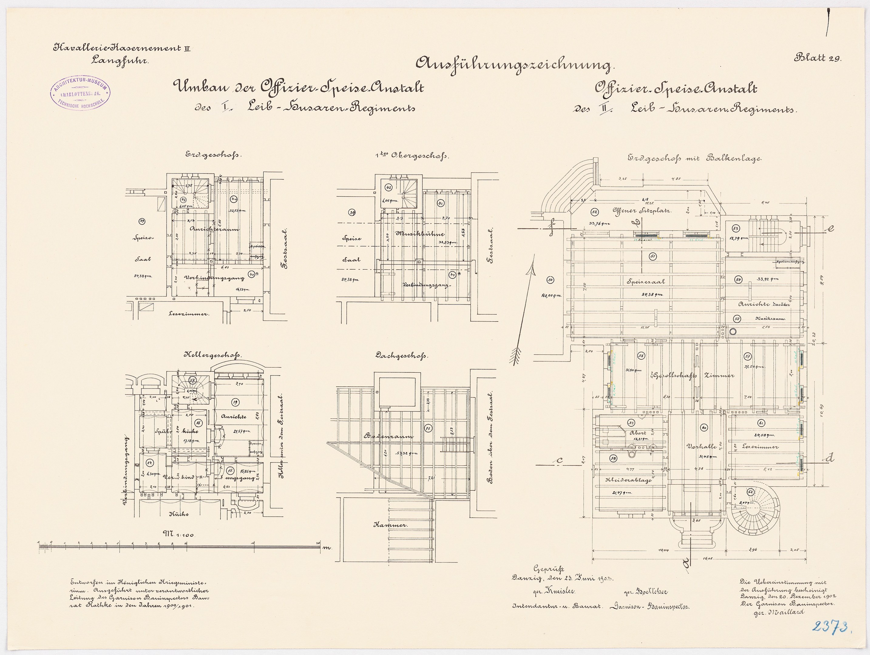 Schwarz-weißer Grundriss des ehemaligen Kanzleramts mit detaillierter Planung und architektonischen Elementen